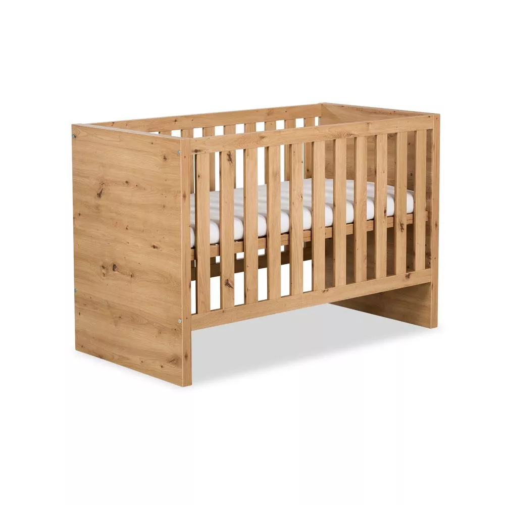 Bērnu gulta Amelia 120x60 ar stelāžu Guļamvietas platums: 60 cm, Guļamvietas garums: 120 cm, · Ozols · 66 × 128 × 85 cm