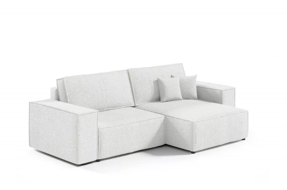 Dīvāns Poso L Mini Standard · Sudrabs · 148 × 257 × 70 cm
