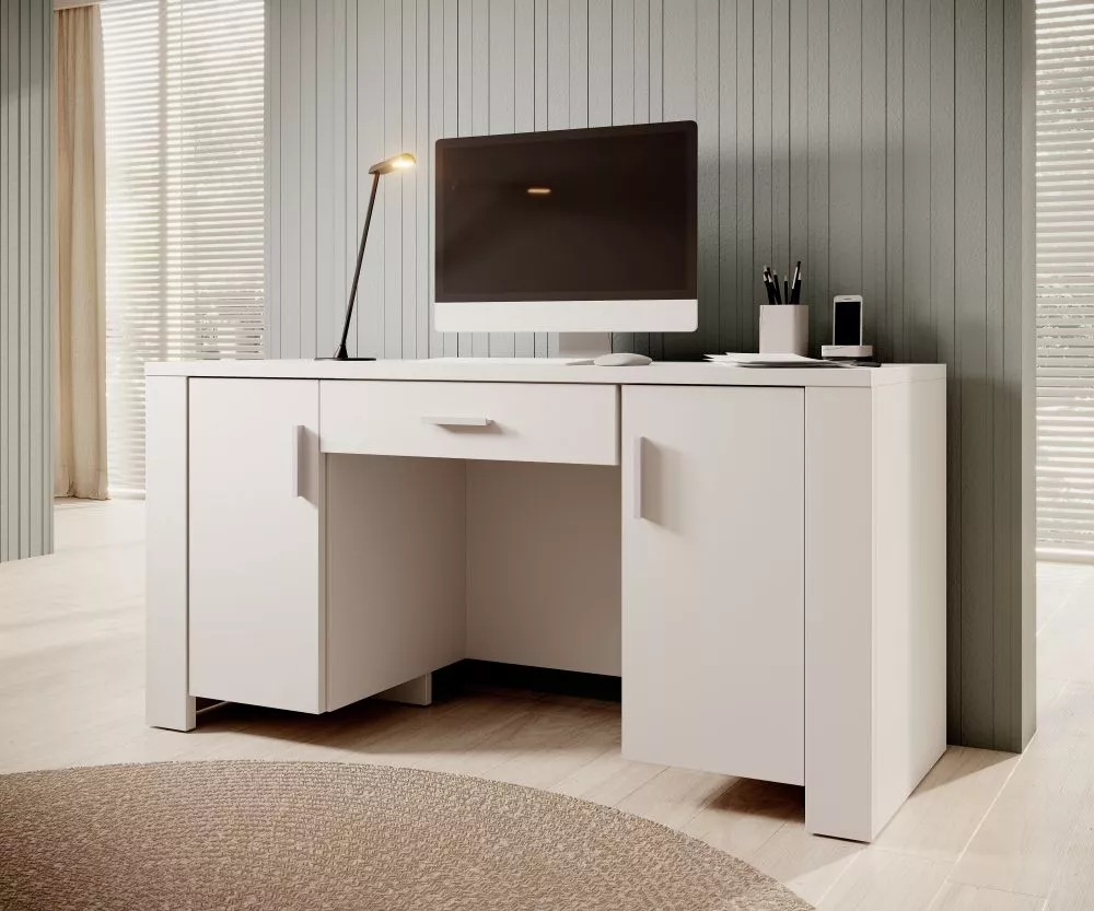 Galds Cesiro 1SZ2D · Balts · 140 × 77 × 55 cm