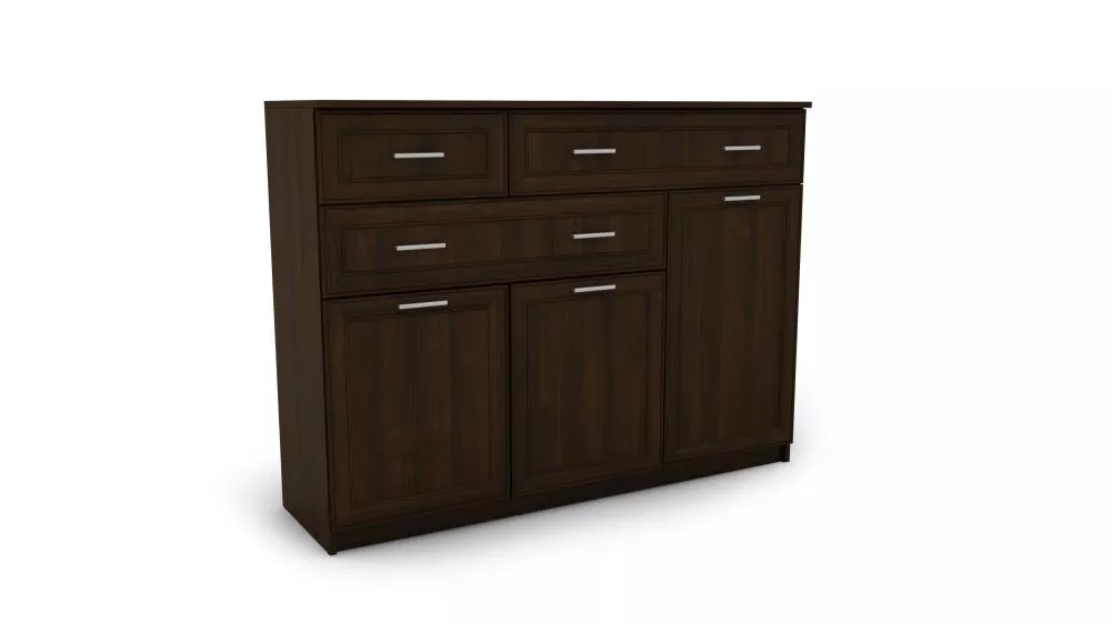 Kumode K 150 · Tumšais rieksts · 150 × 45 × 112 cm