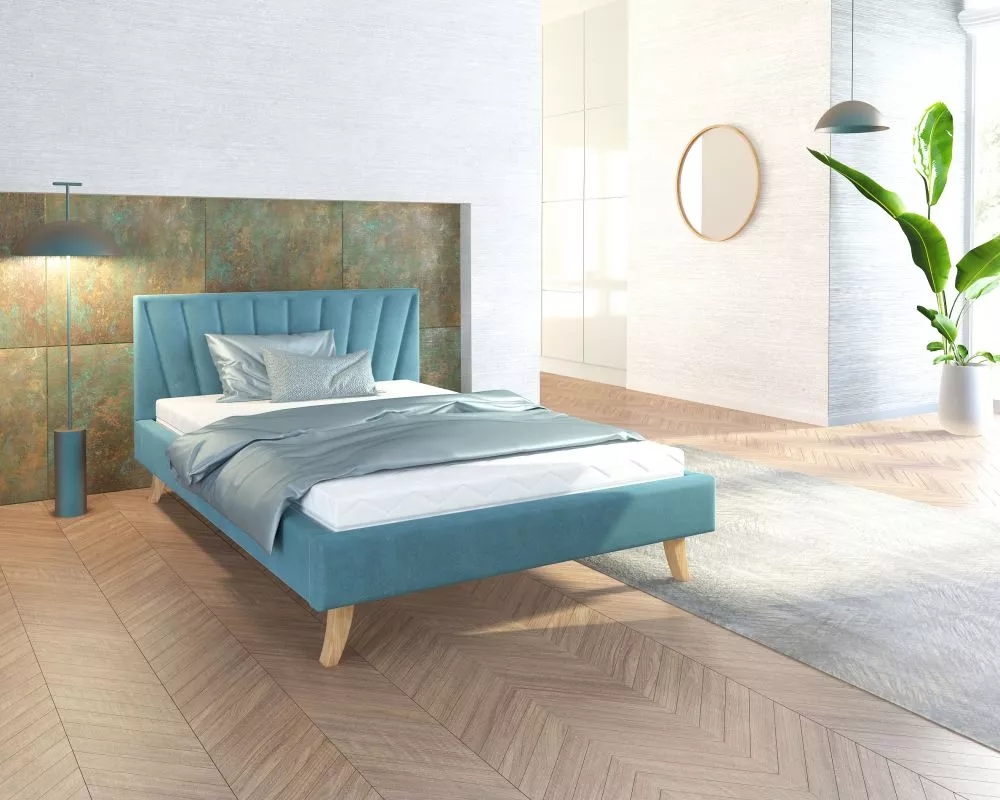 Gulta Heaven Comfort Standard ar stelāžu Guļamvietas platums: 120 cm, Guļamvietas garums: 200 cm, · Tirkīzs · 133 × 212 