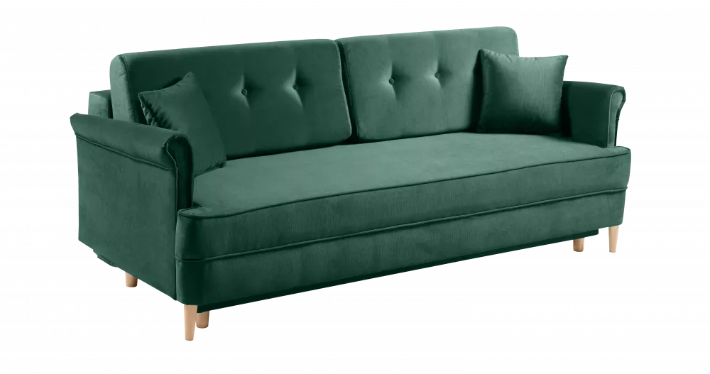 Dīvāns Luxor 3S standard · Zaļš · 101 × 218 × 85 cm