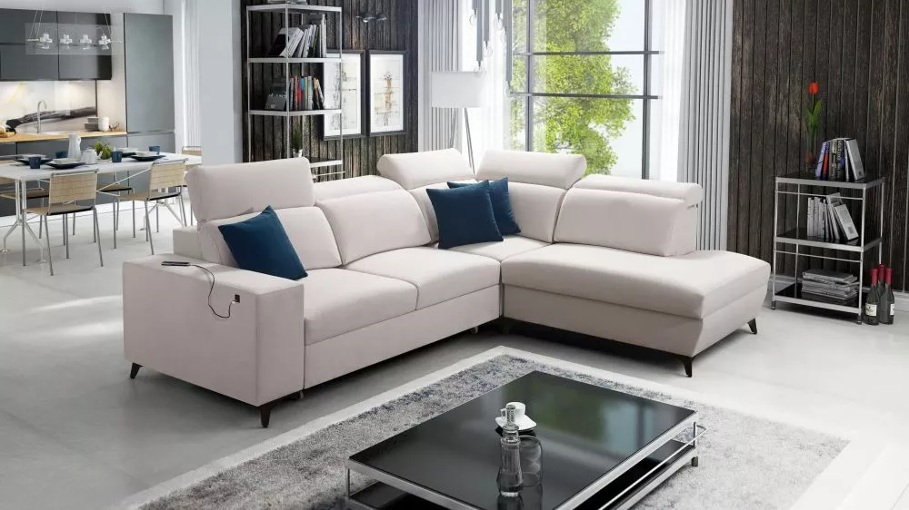 Dīvāns Bartone 7 Mix Standard · Gaišais krēms · 224 × 283 × 83 cm
