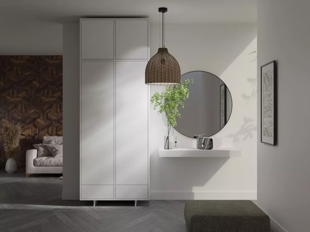 Skapis Noma N15 Plus · Balts · 102 × 51 × 275.5 cm