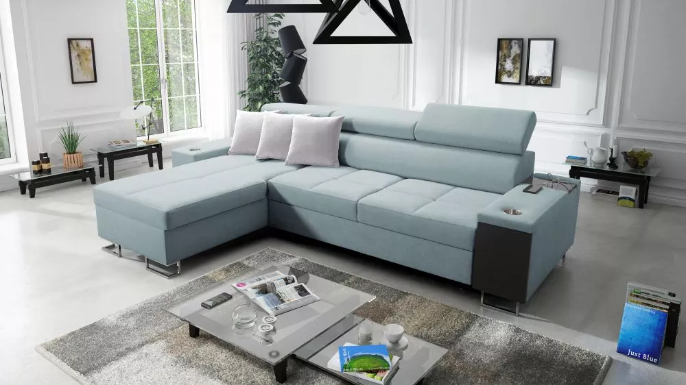 Dīvāns Morena 1 Maxi Standard · Gaiši zils · 183 × 290 cm
