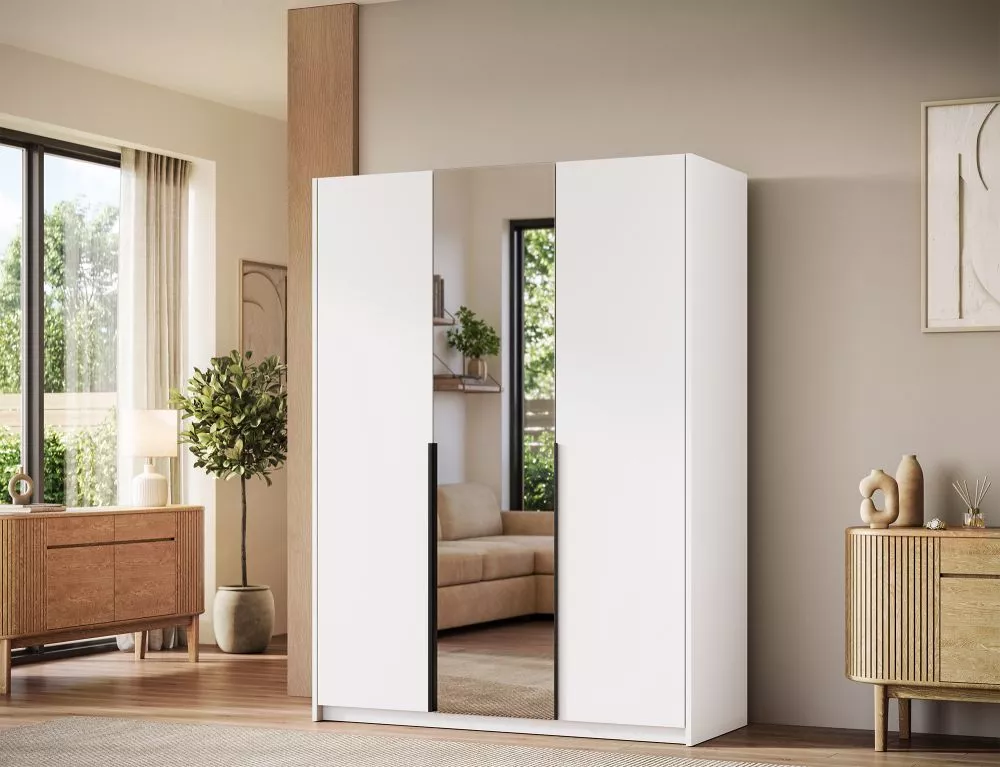 Skapis Alera 3 · Balts · 148 × 58 × 204 cm