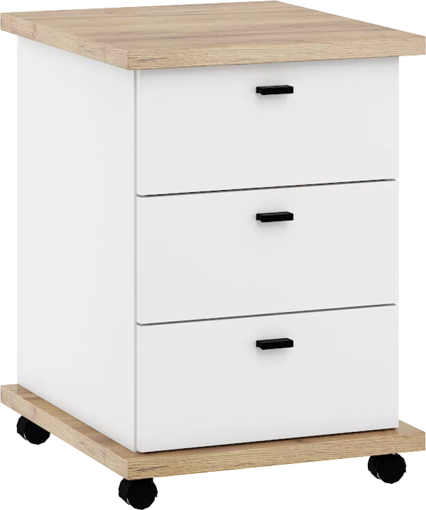 Naktsgaldiņš Cross CRO-10 Korpusa krāsa: balts, Elementu krāsa: ozols craft zelts, · 43 × 50 × 61 cm