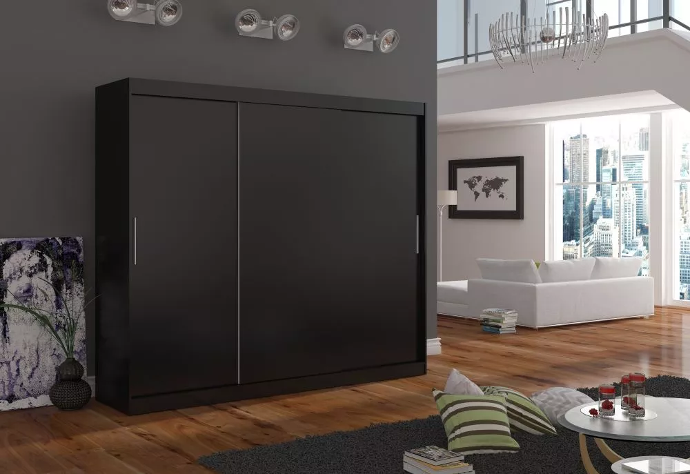 Skapis Antos Classic · Melns · 250 × 58 × 215 cm