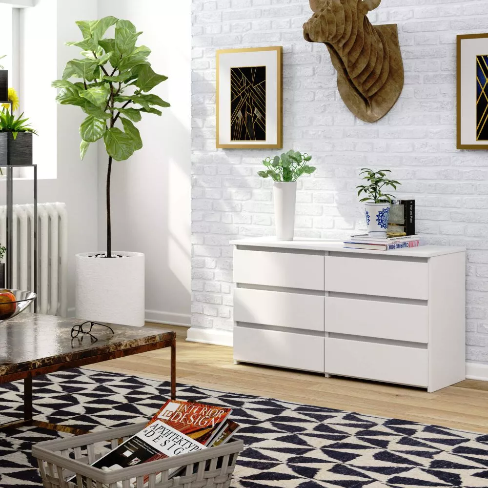 Kumode K-100 6 · Balts · 100 × 35 × 57 cm
