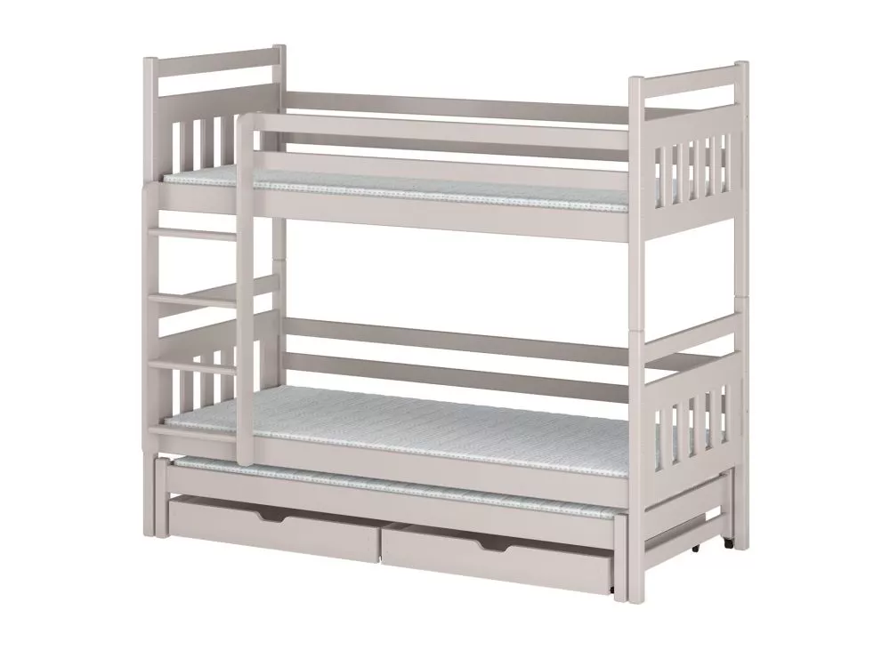 Bērnu gulta Seweryn ar stelāžām Guļamvietas platums: 80 cm, Guļamvietas garums: 200 cm, · Kašmira · 87 × 208 × 164 cm
