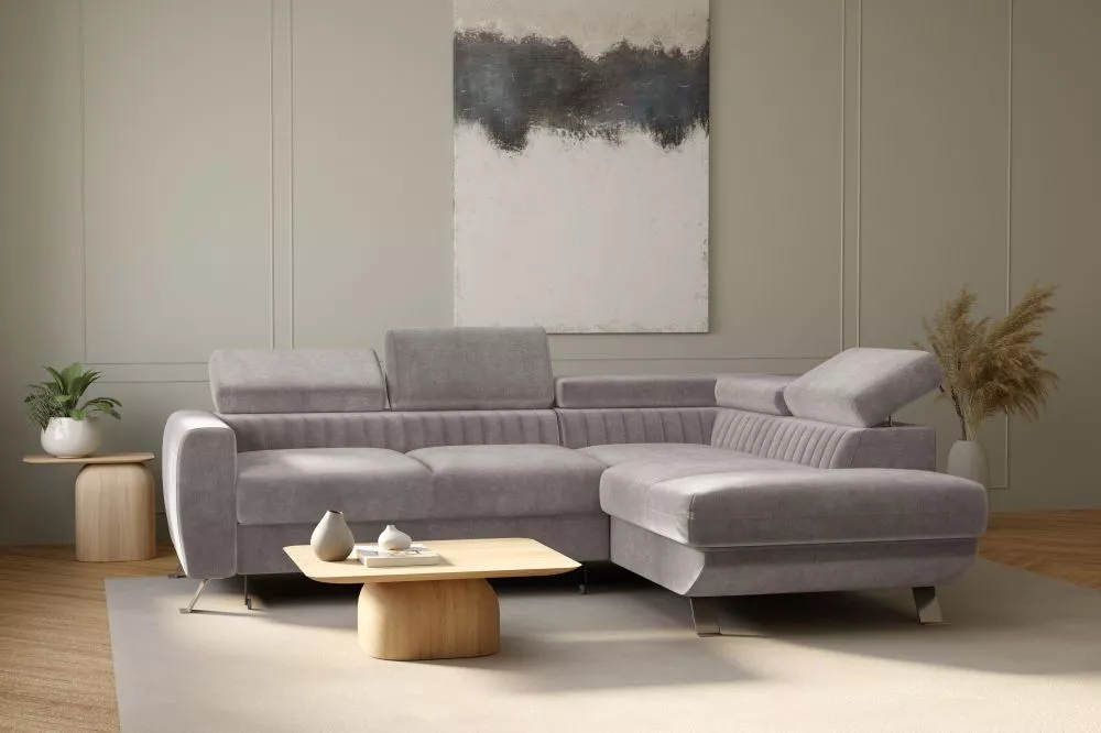 Dīvāns Amalfi Standard · Bēši pelēks · 202 × 260 × 100 cm