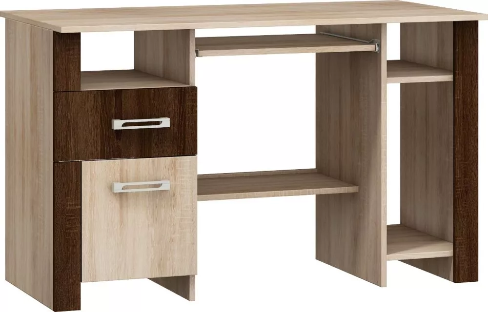 Galds Hugo Hug 01 · Ozols sonoma + kastanis venge · 122 × 75 × 60 cm