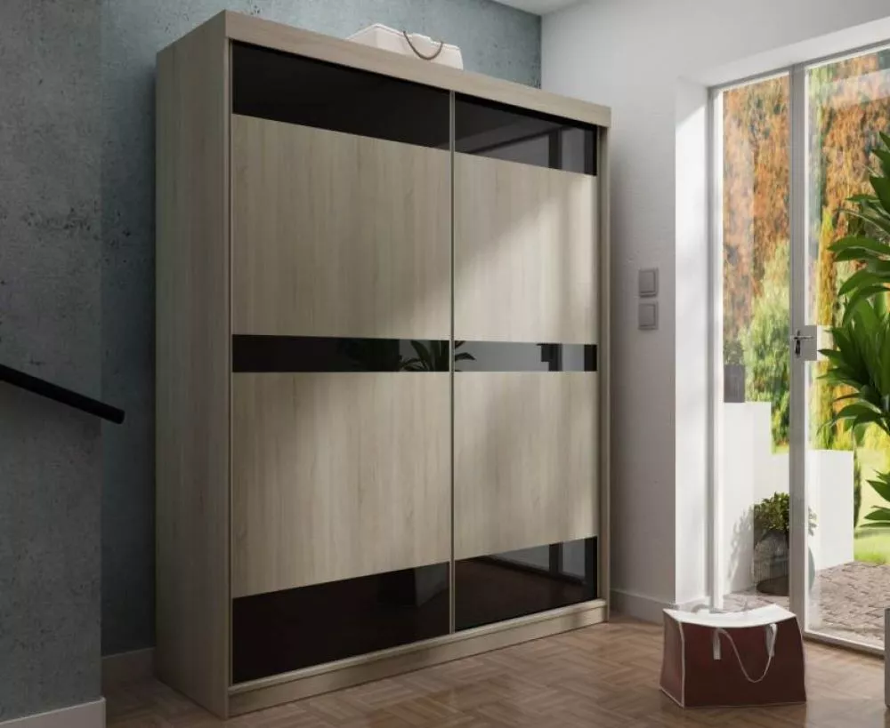 Skapis Top 16 ar LED · Ozols sonoma · 150 × 62 × 200 cm
