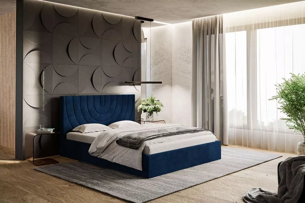 Gulta Gold 6 standard ar stelāžu Guļamvietas platums: 120 cm, Guļamvietas garums: 200 cm, stelāžas tips: koka, · Zila · 