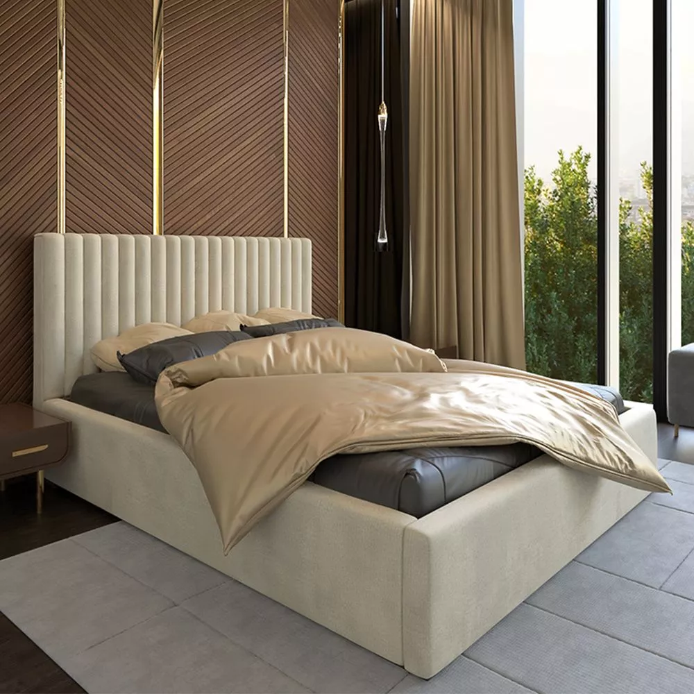 Gulta Vegas 01 Monolith Standard ar stelāžu Guļamvietas platums: 140 cm, Guļamvietas garums: 200 cm, stelāžas tips: koka