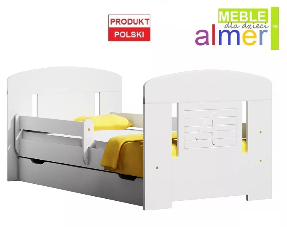 Bērnu gulta School 20S ar stelāžu Guļamvietas platums: 70 cm, Guļamvietas garums: 140 cm, · Balts · 82 × 144 × 85 cm