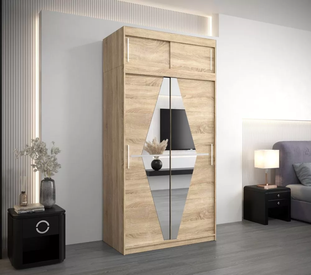 Skapis Boliwia Premium · Sonoma · 120 × 62 × 240 cm