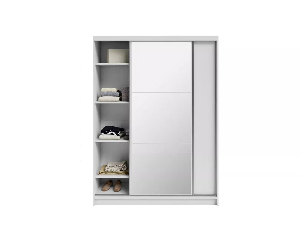 Skapis Denver SZ Premium · Balts · 160 × 60.3 × 218 cm