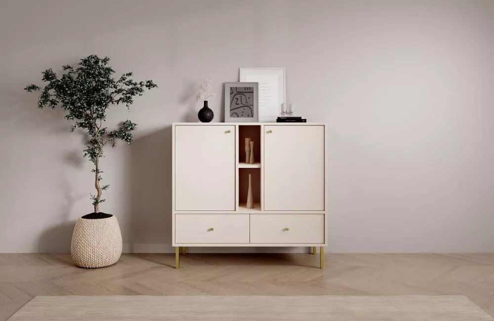 Kumode Tili K2D2S2P · Bēšs · 100.2 × 40.8 × 95 cm