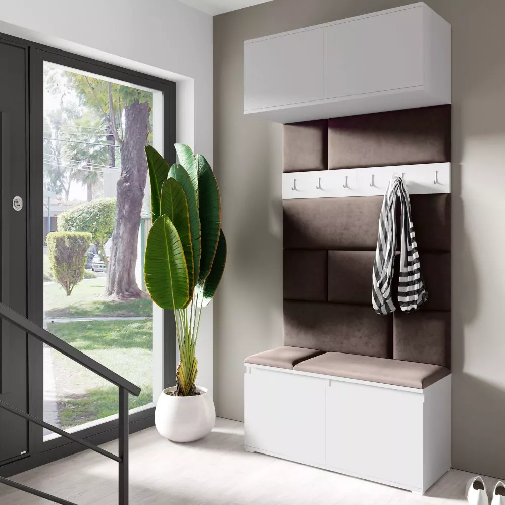 Apavu plaukts Emi 23 Trinity Korpusa krāsa: balts, · 100 × 225 × 40 cm