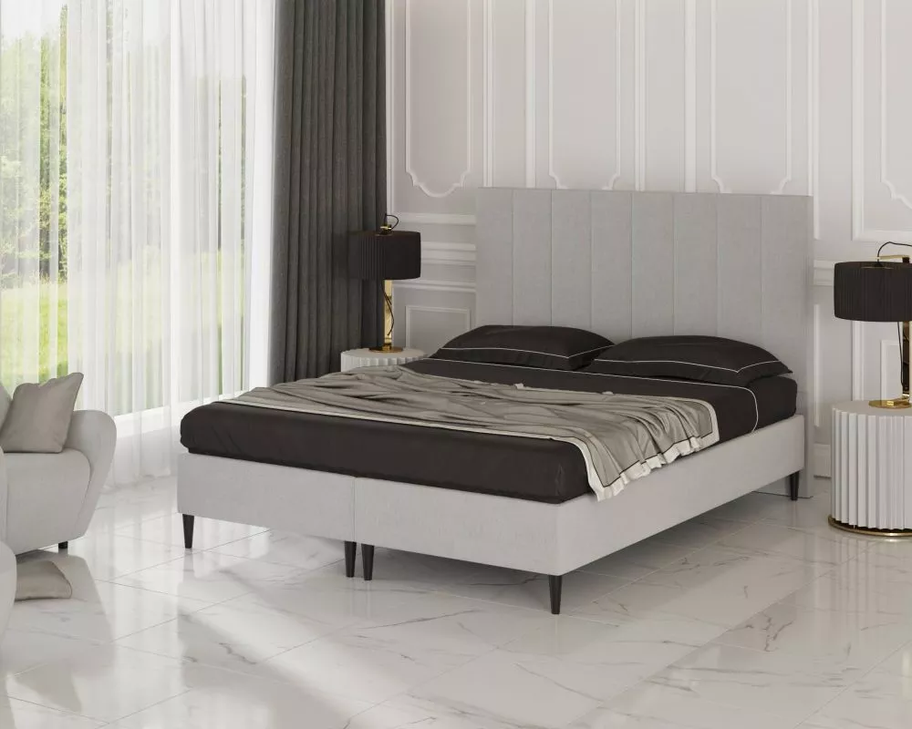 Gulta Havana Silver standard Guļamvietas platums: 180 cm, Guļamvietas garums: 200 cm, · Gaiši pelēks · 182 × 207 × 123 c