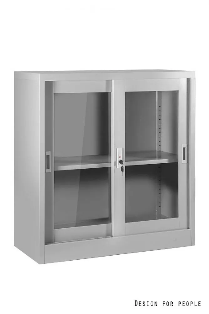 Grāmatu skapis XD-018 · Pelēks · 85 × 39 × 90 cm