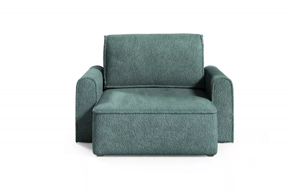 Mīksts krēsls Loretto 1S Long Premium Standard Sēdvietas dziļums: 112 cm, · Tumši zaļš · 140 × 158 × 88 cm