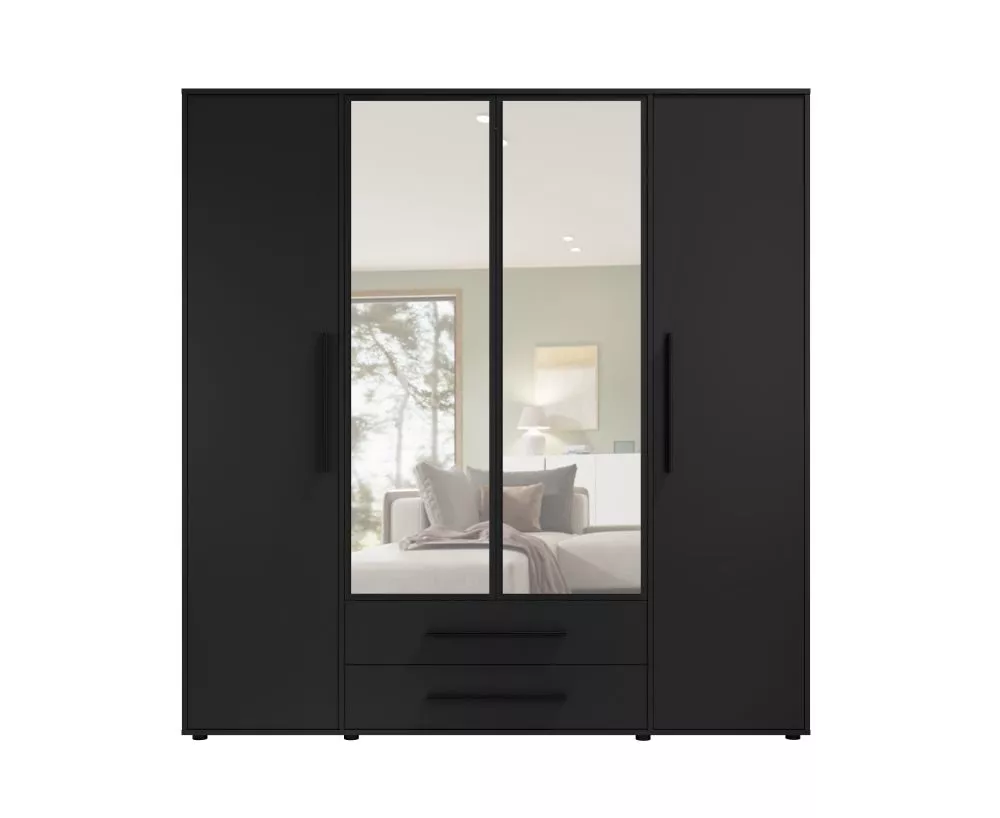 Skapis Maxione MX-13 · Melna · 198 × 59 × 206 cm