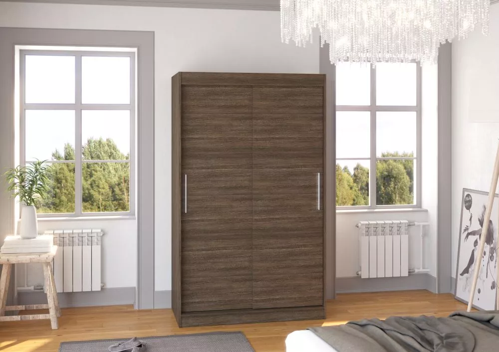Skapis Collin · Šokolādes · 120 × 58 × 200 cm