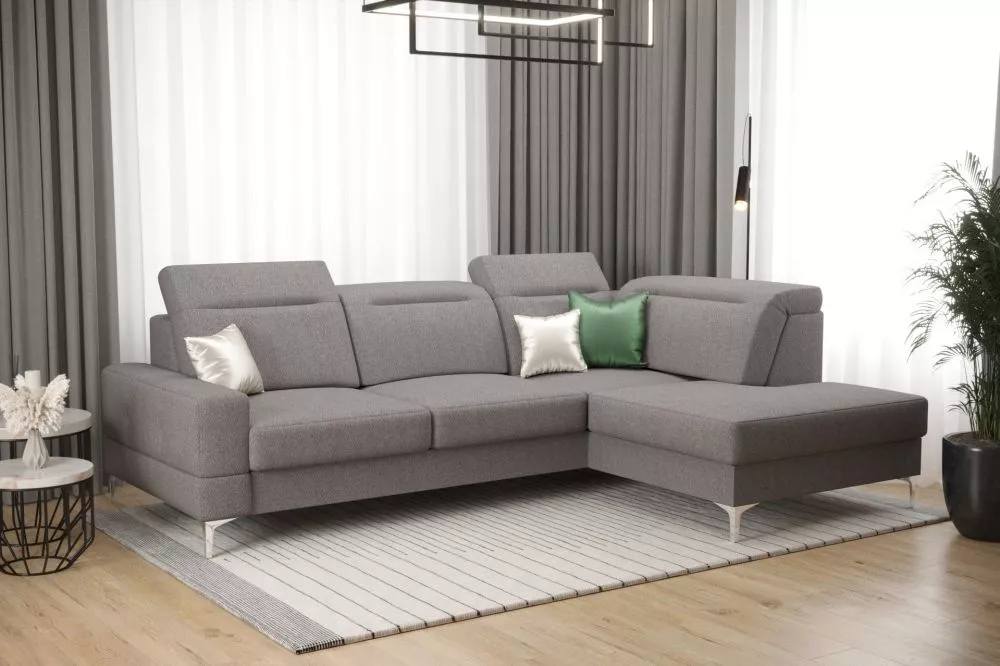 Dīvāns Malibu Mini standard · Pelēks · 180 × 250 × 90 cm