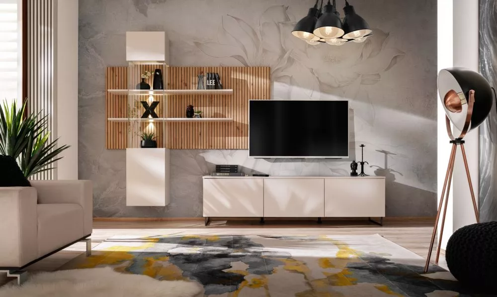 Sekcija Gusto Lux A ar LED Korpusa krāsa: bēšs, · 280 × 45 × 200 cm