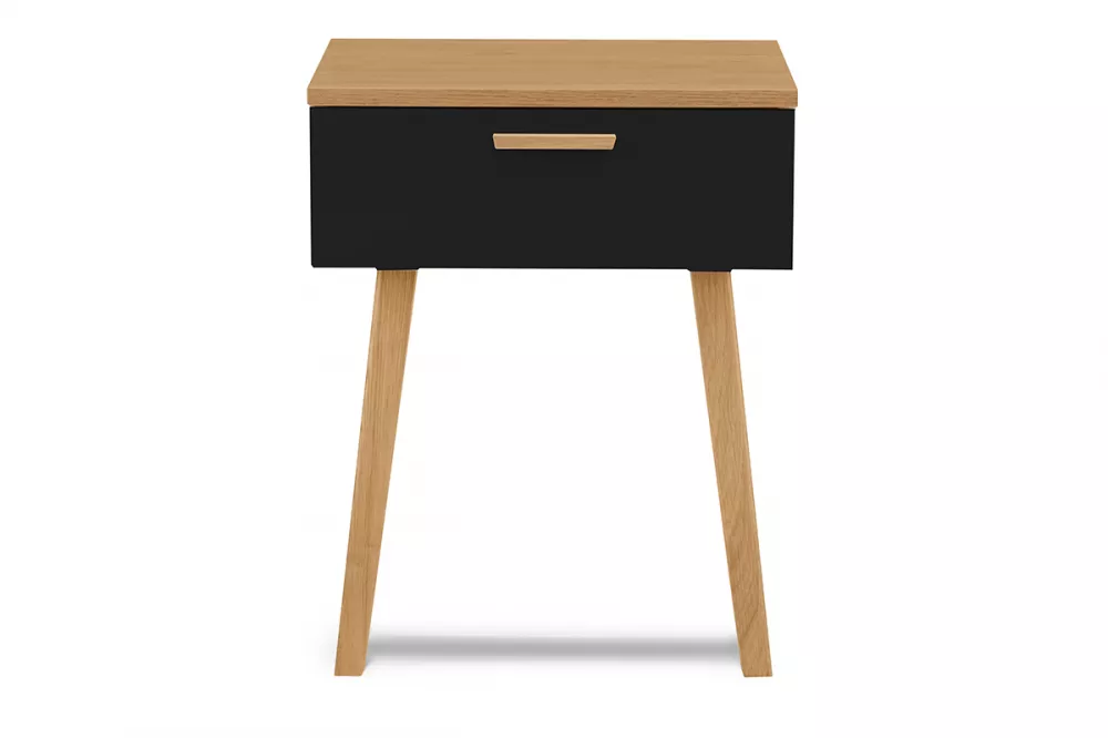 Naktsgaldiņš Frisk 17 Korpusa krāsa: ozols, Elementu krāsa: antracīts, · 48 × 46 × 60 cm