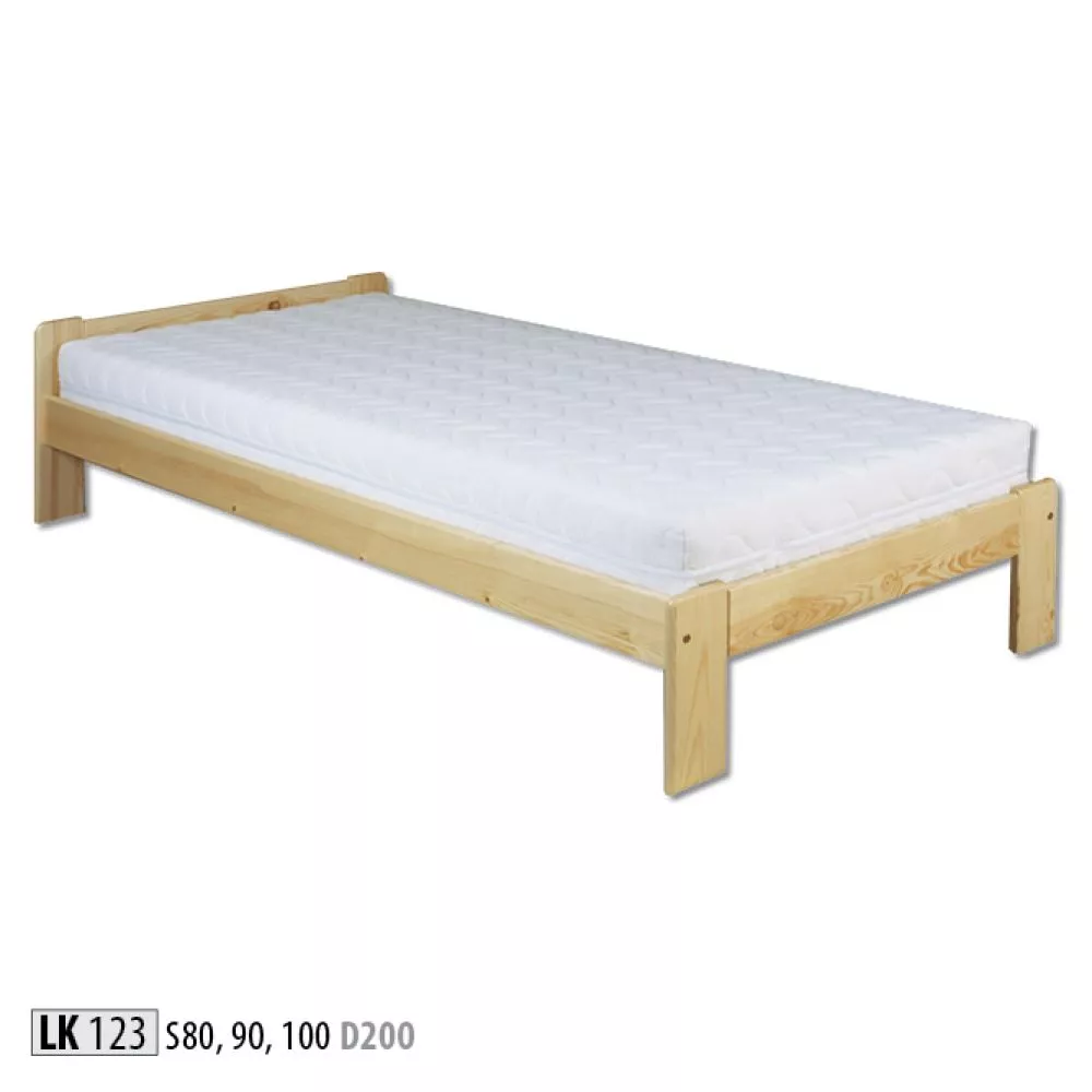 Gulta LK 123 ar stelāžu Guļamvietas platums: 100 cm, Guļamvietas garums: 200 cm, stelāžas tips: koka, · Priede · 109 × 2