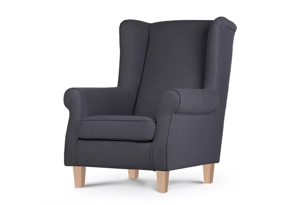 Mīksts krēsls Miles Beech Standard Sēdvietas dziļums: 56 cm, · Tumši pelēks · 82 × 97 × 105 cm