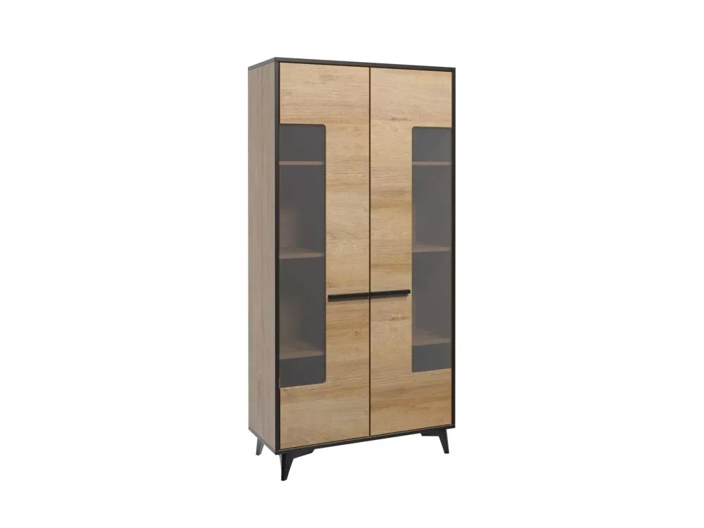Sekcija Frida 2 W2D ar LED · Ozols riviera · 91 × 40 × 185 cm