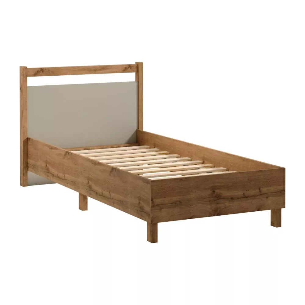Gulta Indygo ar stelāžu Guļamvietas platums: 90 cm, Korpusa krāsa: ozols votāns, Guļamvietas garums: 200 cm, stelāžas ti