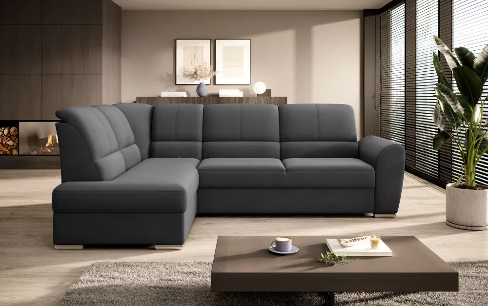 Dīvāns Siber Premium Standard · Tumši pelēks · 186 × 270 × 93 cm