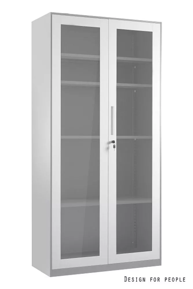 Grāmatu skapis XD-027 · Pelēks · 90 × 40 × 185 cm