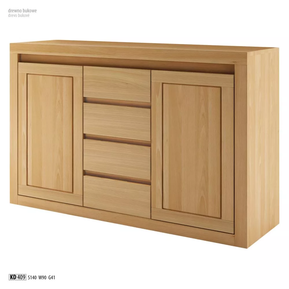 Kumode KD 409 · Dižskābardis · 140 × 41 × 90 cm