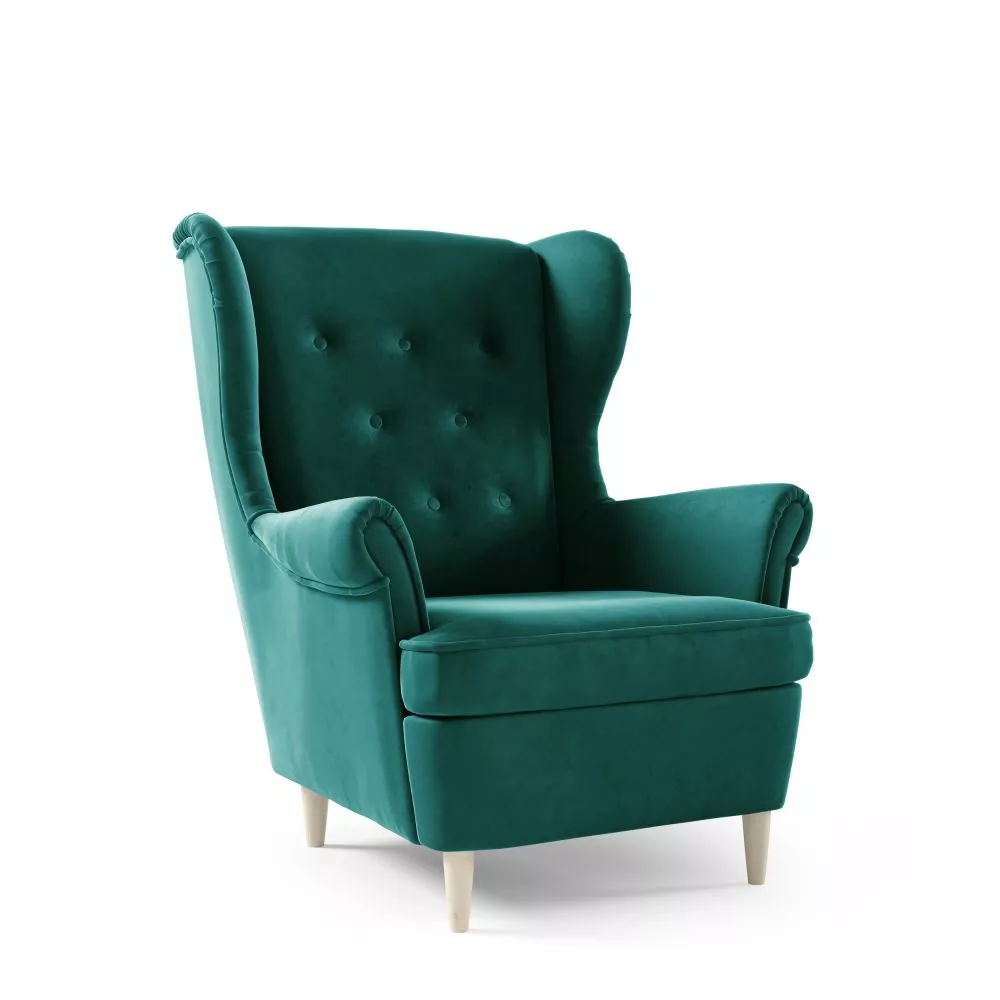 Mīksts krēsls Lino Uszak typ 190 Standard Sēdvietas dziļums: 55 cm, · Zaļš · 85 × 90 × 103 cm