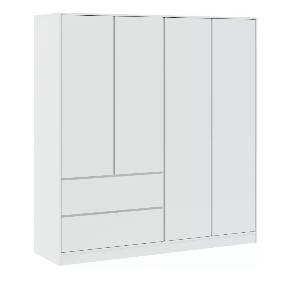 Skapis Basit SZ · Balts · 195 × 56.6 × 205.5 cm