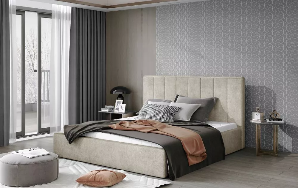 Gulta Audrey Lux Standard ar stelāžu Guļamvietas platums: 200 cm, Guļamvietas garums: 200 cm, stelāžas tips: metāla, · K