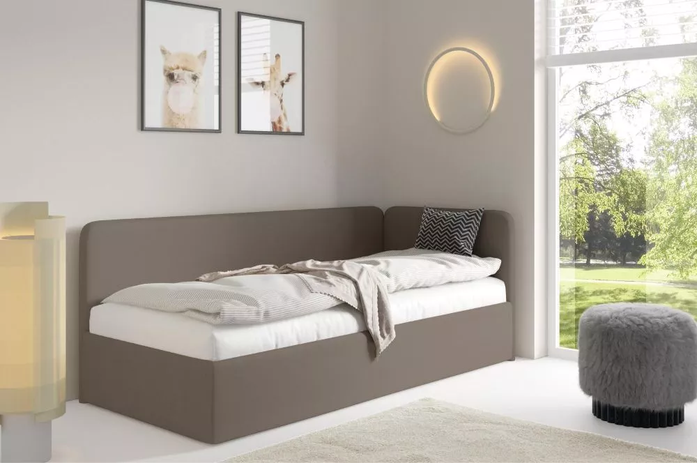 Gulta Enzo Classic ar stelāžu Guļamvietas platums: 100 cm, Guļamvietas garums: 200 cm, stelāžas tips: metāla, · Bēšs · 1