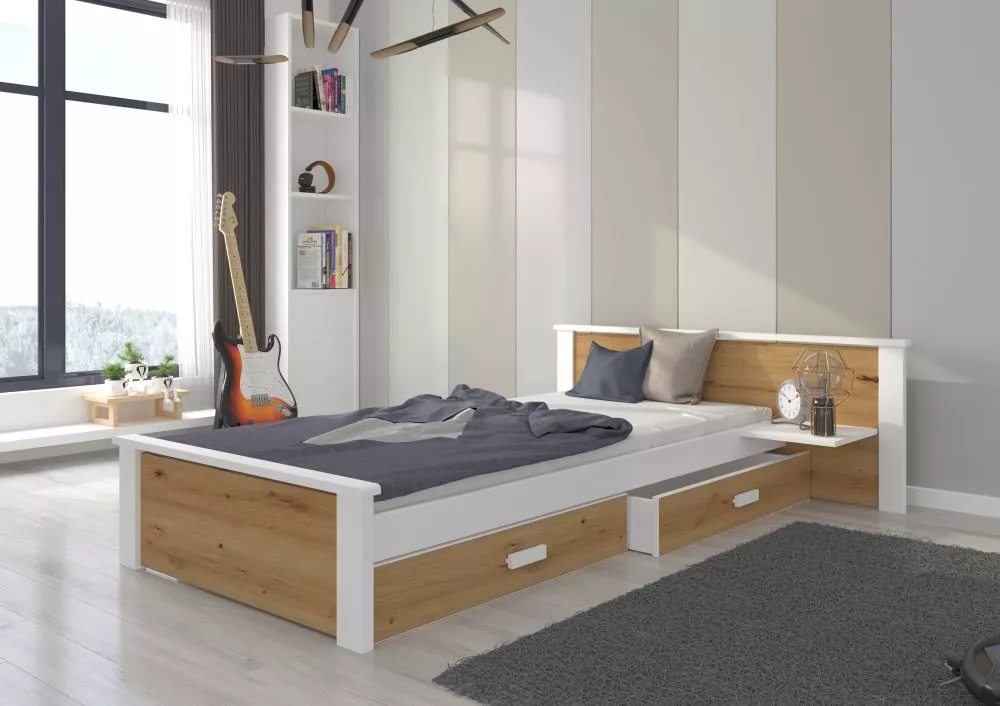 Bērnu gulta Aldo plus 80x180 ar stelāžu Guļamvietas platums: 80 cm, Guļamvietas garums: 180 cm, · 149 × 210 × 72 cm