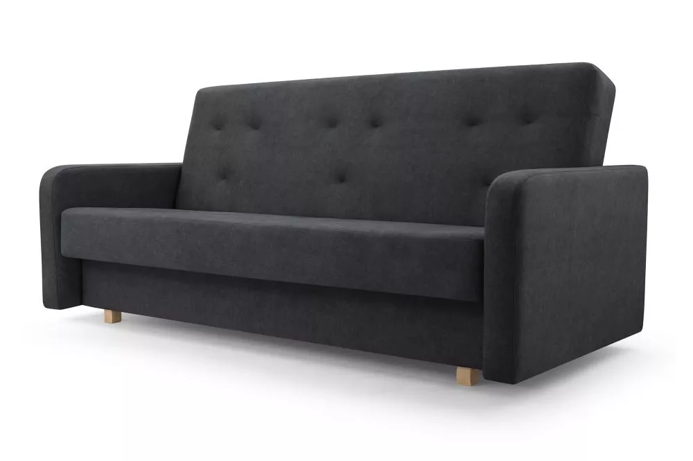 Dīvāns Kasia Sofa Standard · Melns · 95 × 202 × 92 cm