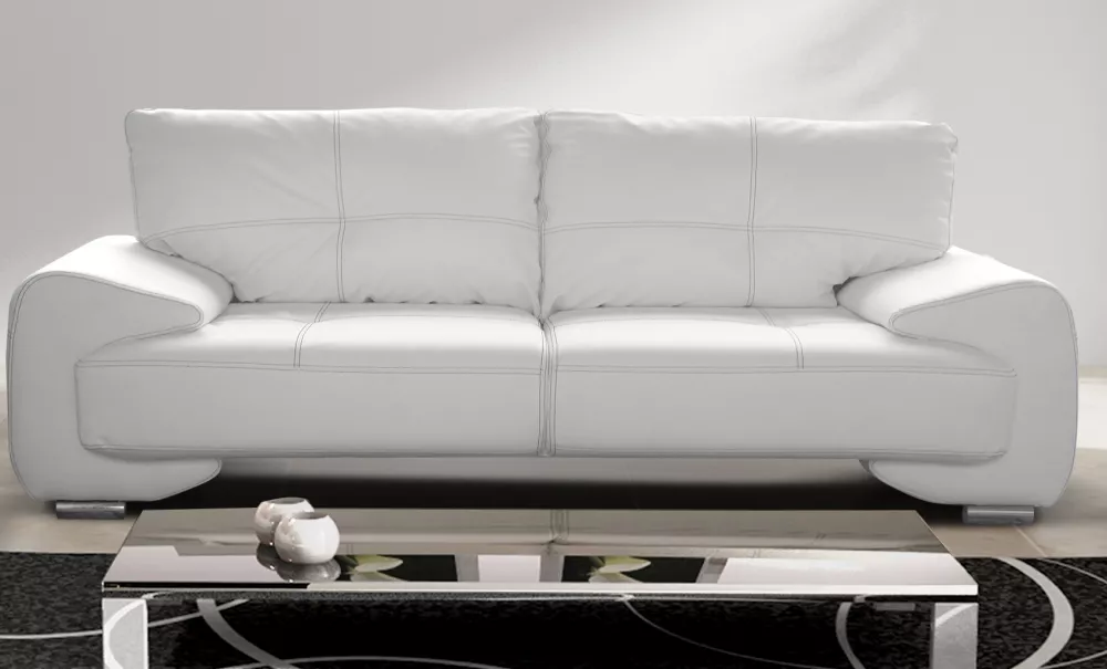 Dīvāns Omega 3S Standard · Balts · 100 × 230 × 90 cm
