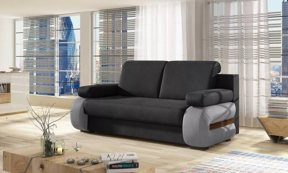 Dīvāns Laura Premium standard · Grafīts + gaiši pelēks · 97 × 200 × 90 cm