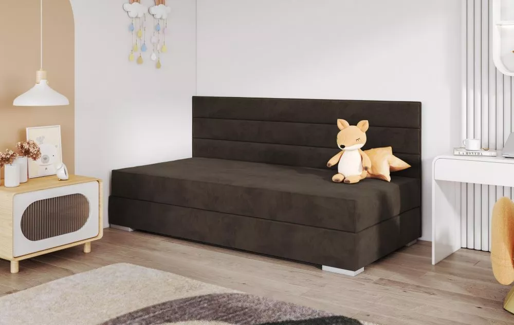 Gulta Faro 2 Boxspring Standard Guļamvietas platums: 90 cm, Guļamvietas garums: 200 cm, · Brūns · 95 × 205 × 95 cm