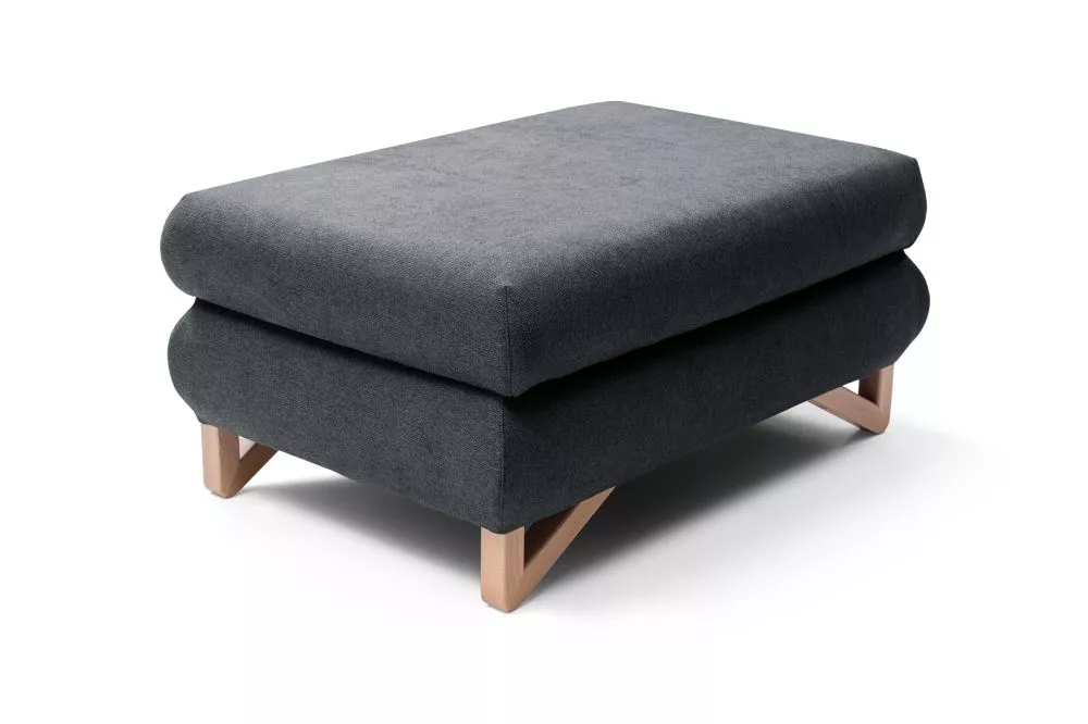 Pufs Avesta P standard Auduma numurs: Avra 18, · Melns · 95 × 43 × 63 cm