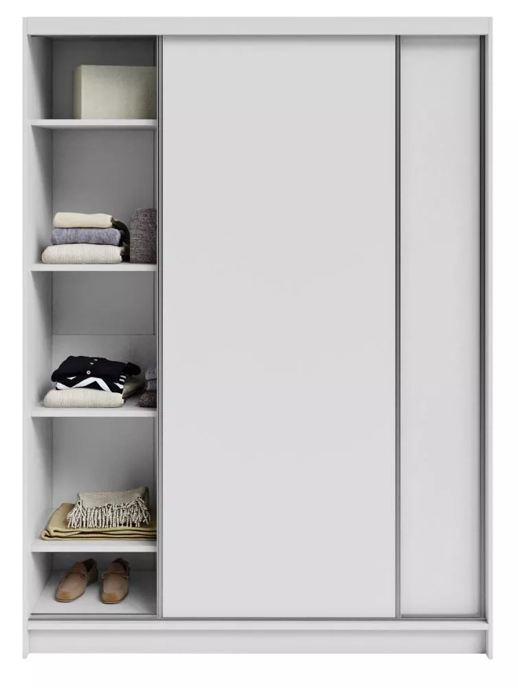 Skapis Denver SZ · Balts · 160 × 60.3 × 218 cm